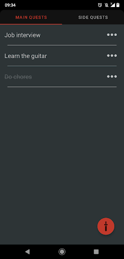 Android application Quest Log screenshort