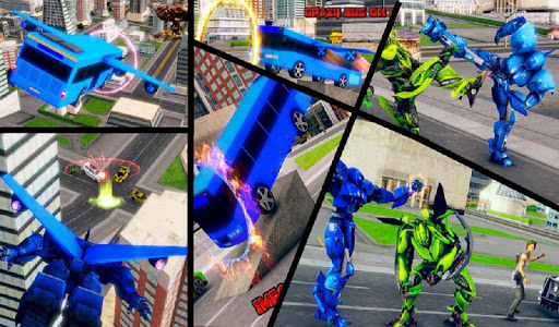 Flying Bus Robot TransformationReal Stunt Master