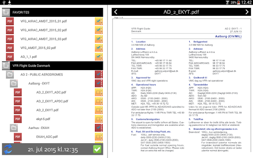 Android application AvioApp screenshort
