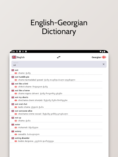 Georgian-English Dictionary Screenshot