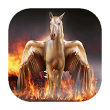 Pegasus on fire live wallpaper icon