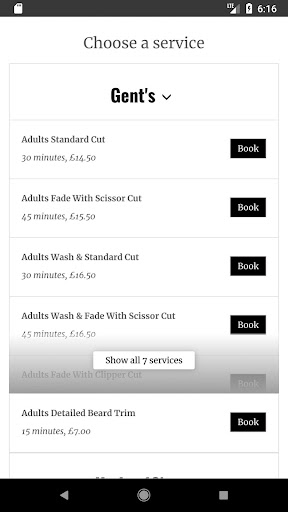 Cheadle Gents Barbers Screen 2