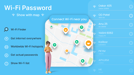 WiFi Password Show with Map