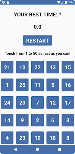 Android application Numbers screenshort