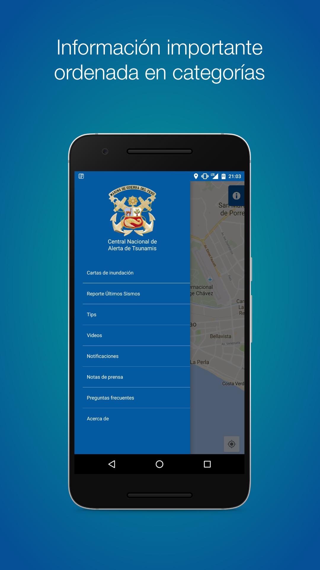 Android application MGP Tsunamis screenshort