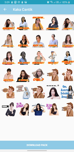 Stiker WA Cewek Cantik Gemes