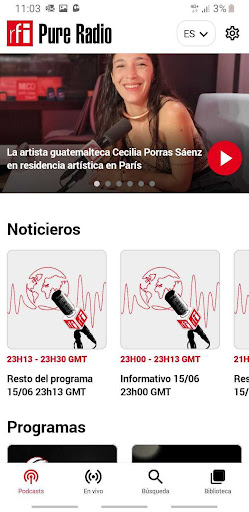 Vista previa de la aplicación