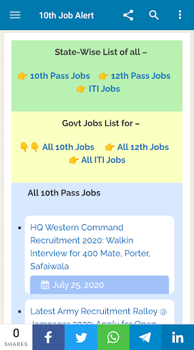 Android application 10th Job Alerts (Matric Jobs) screenshort
