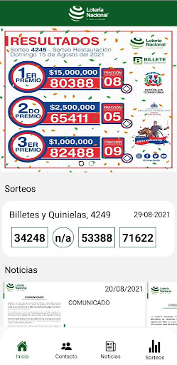 Android application Lotería Nacional Dominicana screenshort