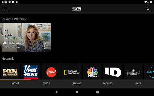 Screenshot of HTC TV NOW