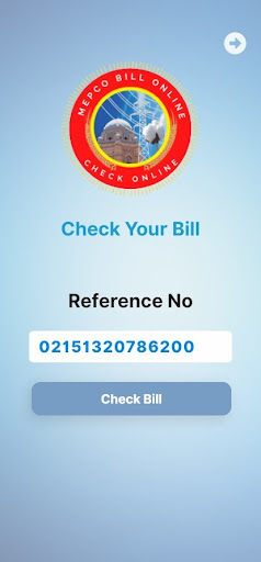 Android application MEPCO Bill Online screenshort