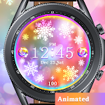 Cover Image of Unduh Colorful Night Snowflake_Watch  APK