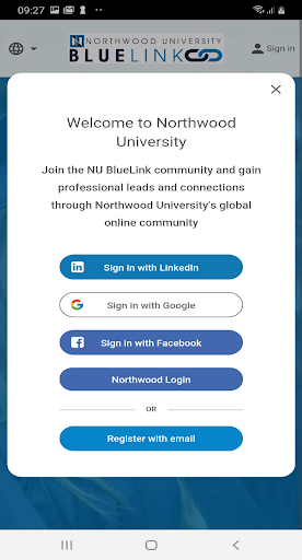 Android application North Wood University BlueLink screenshort