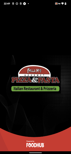 Android application Bella M Pizzas screenshort