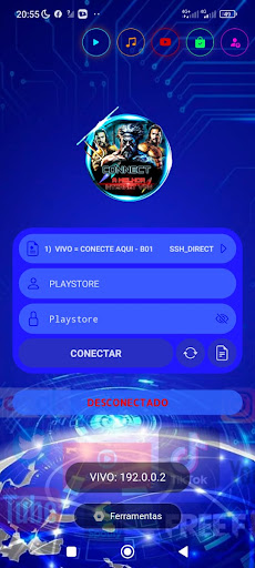 Android application CONECT NET screenshort