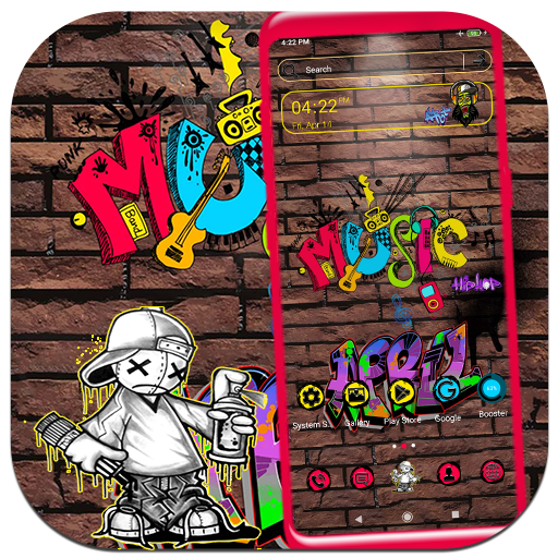 Graffiti Music Launcher Theme logo