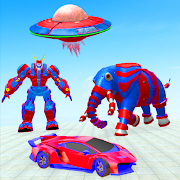 Grand Elephant Robot Jet Transform game  Icon