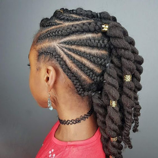 African Kids Braid Hairstyle