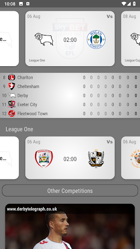 Android application Derby County Fan App screenshort