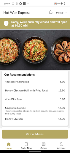 Hot Wok Express Screen 2