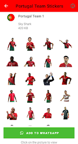 Captura de Pantalla 1 Portugal Team Stickers android