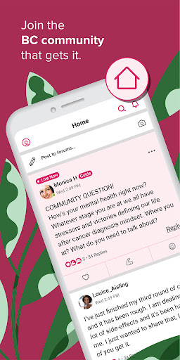Screenshot of Bezzy Breast Cancer