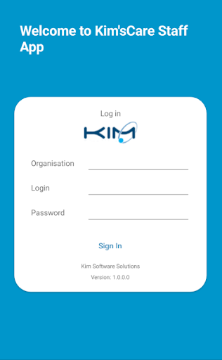 Android application Kim’sCare Staff App screenshort