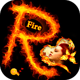 Fire Text Photo Frame icon