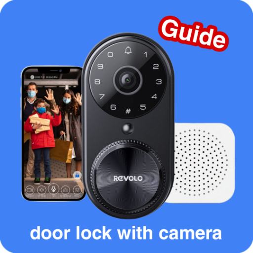 door lock with camera guide