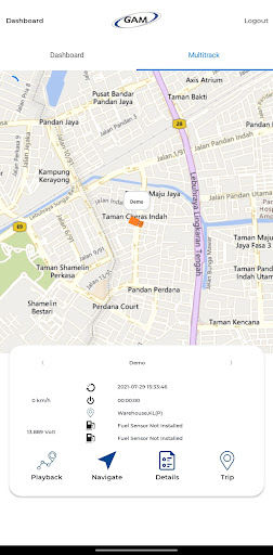 GAM Track GPS Screen 3