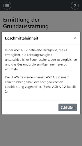 Feuerlöscher-Rechner ASR A2.2 Screen 3