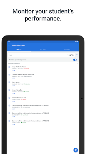 Screenshot of Canvas Parent