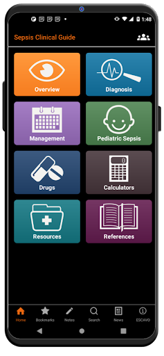 Android application Sepsis Clinical Guide screenshort