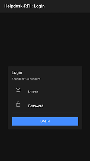 Android application HelpDesk RFI screenshort