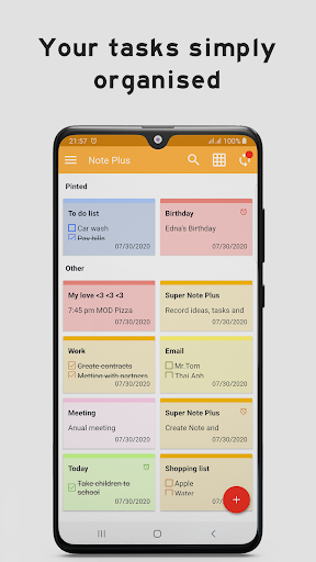 Android application Note Plus - Notepad, Checklist screenshort