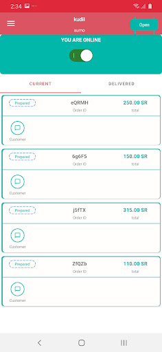 OrderzNow Master Screen 3