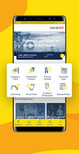 Android application Listrik Go screenshort