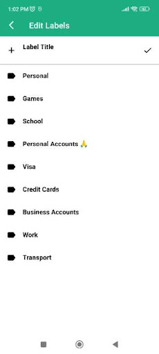 KeySafe Beta, Password Manager Screen 3
