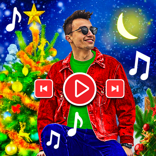 Christmas video maker song logo