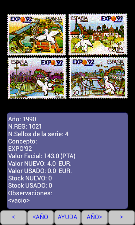 Sellos de España.Spains Stamp Screen 1