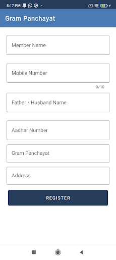 Android application Gram Panchayat screenshort