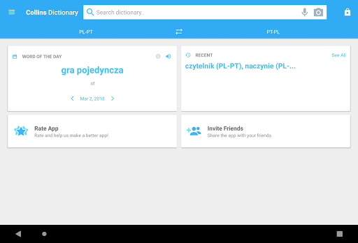 Screenshot of Polish-Portuguese Dictionary