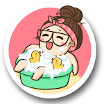 Cover Image of Download Cute Girl Sticker for WhatsApp  APK