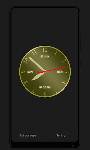 Analog Clock Live Wallpaper Screen 3