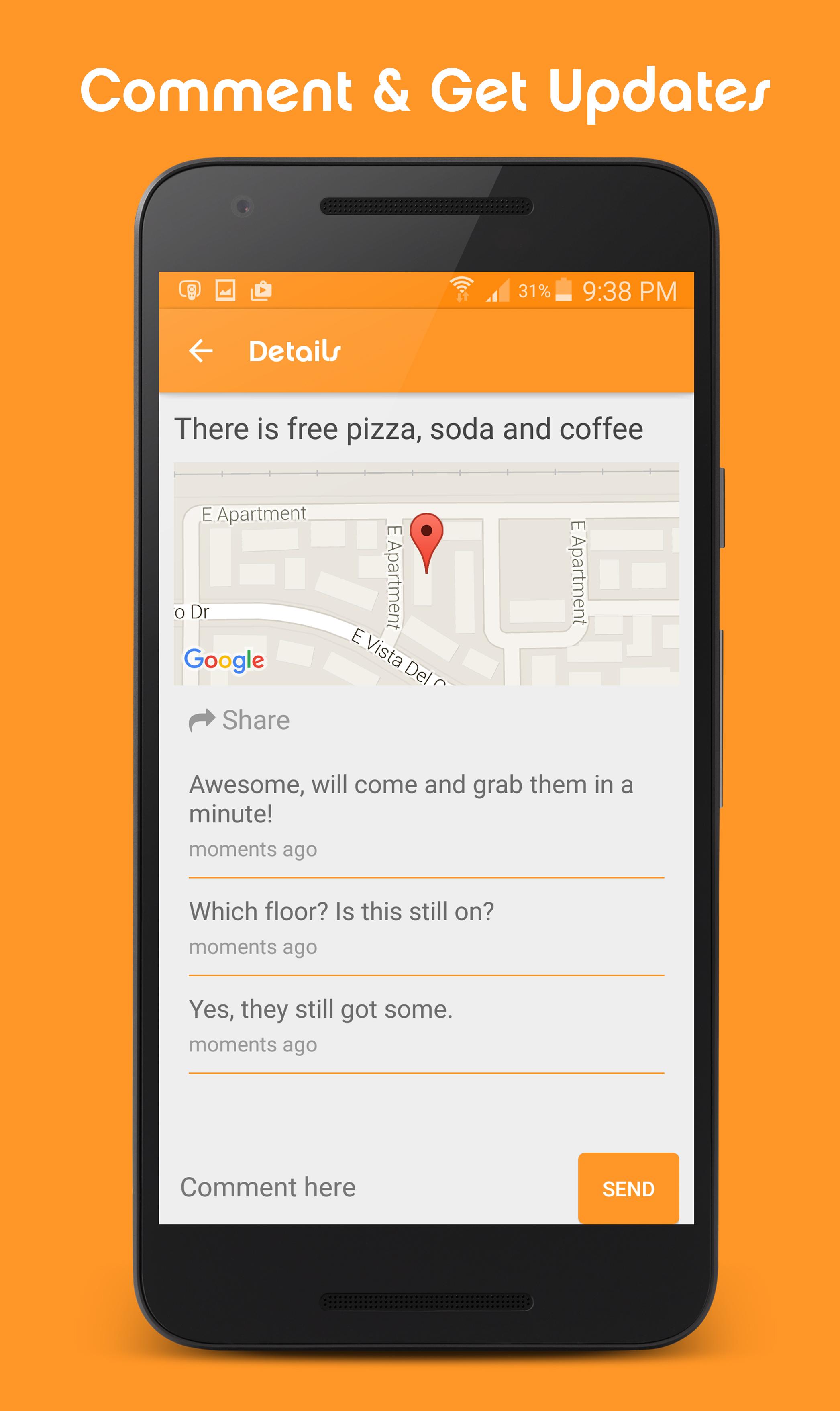Android application Grabfree screenshort