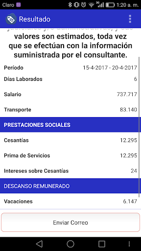 Calcular Liquidación Nomina