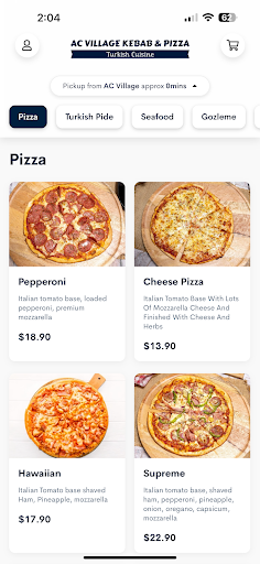 Android application AC Village Kebab And Pizza screenshort