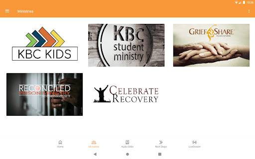 Screenshot of kibler baptist church