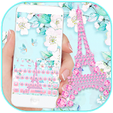 Glitter Paris Tower Keyboard Theme icon