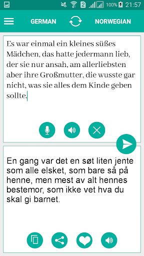 Android application Norwegian German Translator screenshort